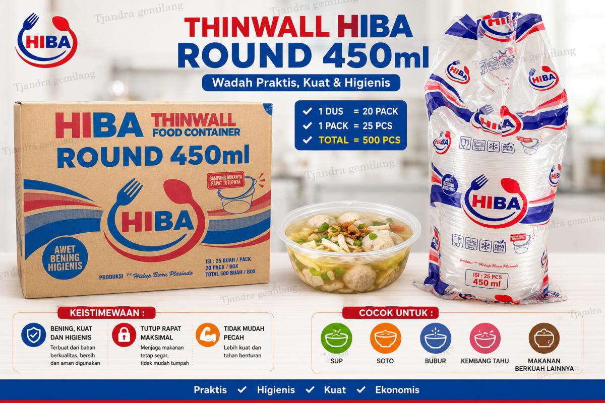 TW HIBA ROUND 450ML @20PAK