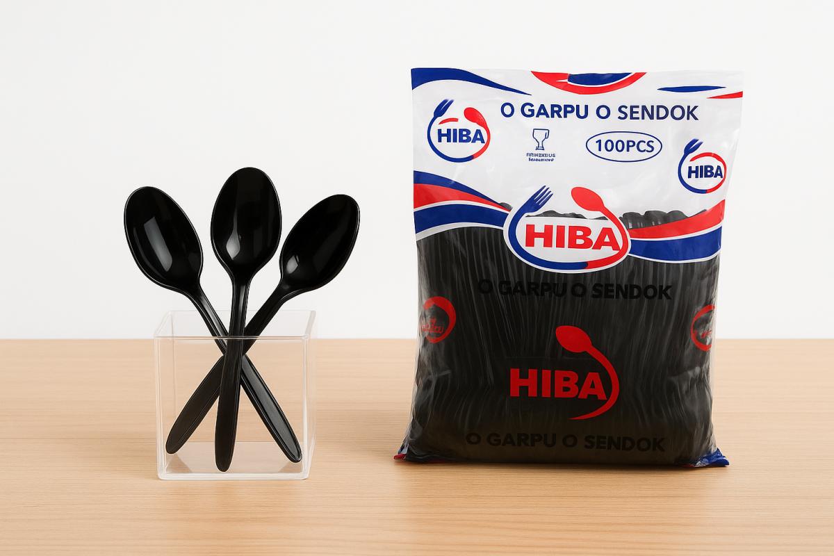 HIBA SENDOK HITAM 100PCS @30PACK