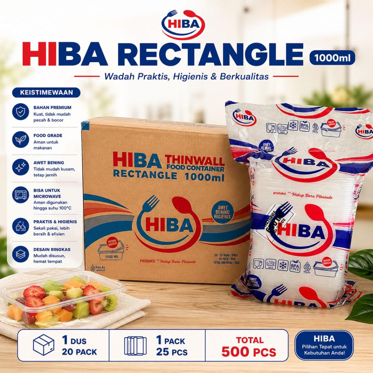 Tw Hiba Rect 1000ml @20 pak