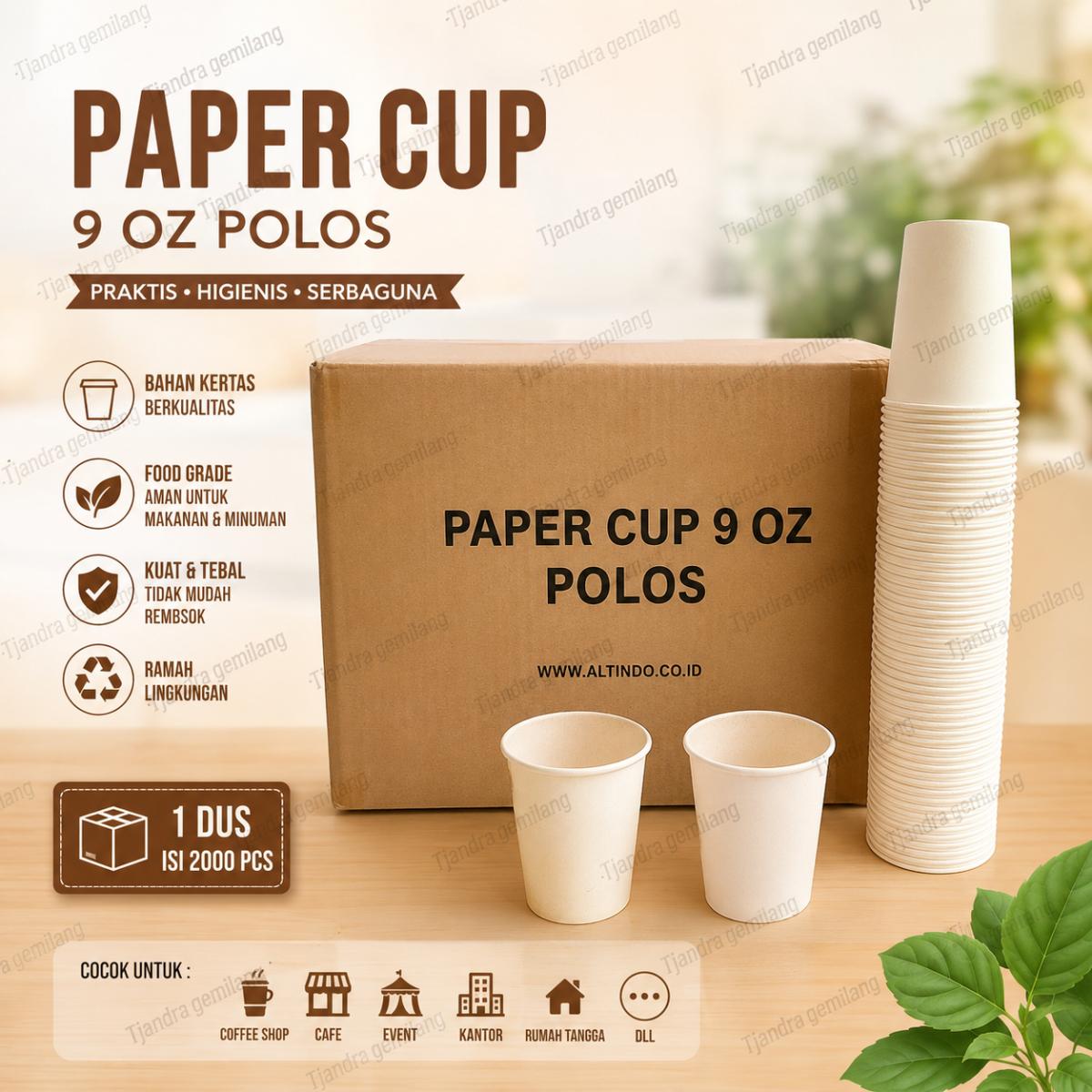 CHEFFY PAPER CUP 9 oz @20SLOP