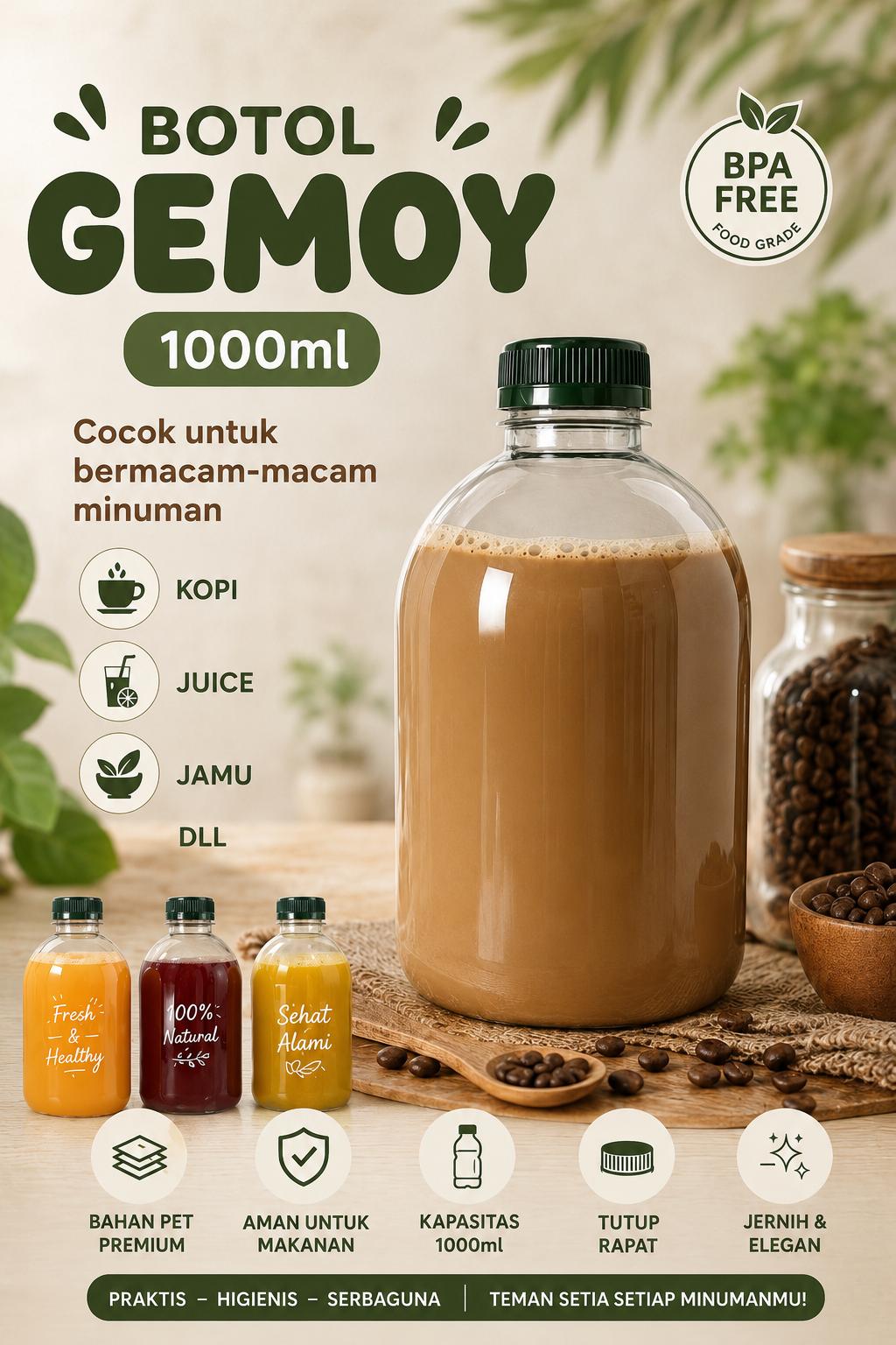 BOTOL CHUBBY 45GR 1000ML @41BTL