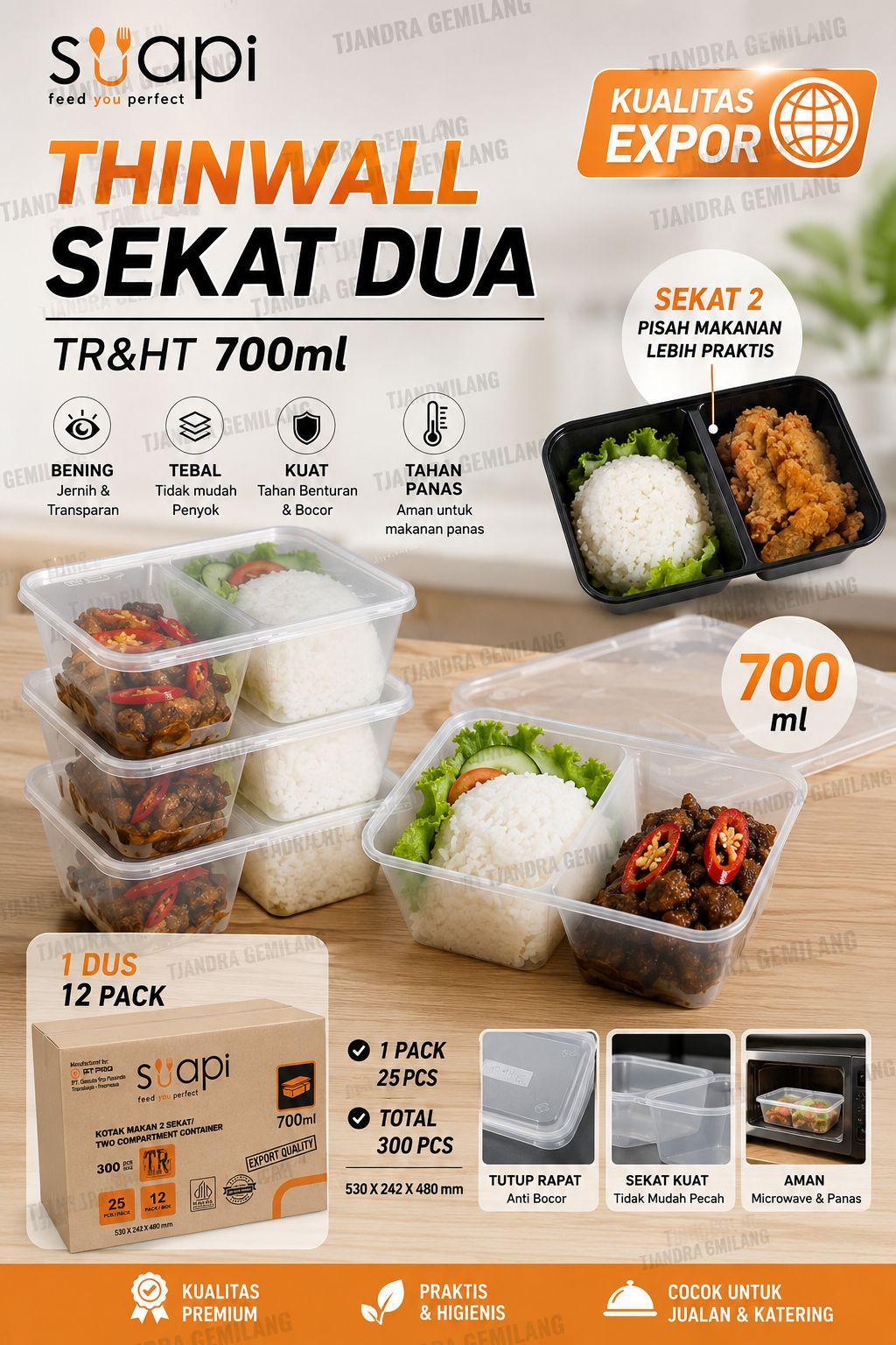 SUAPI TW 700ML SEKAT CLEAR 300psc @12PAK