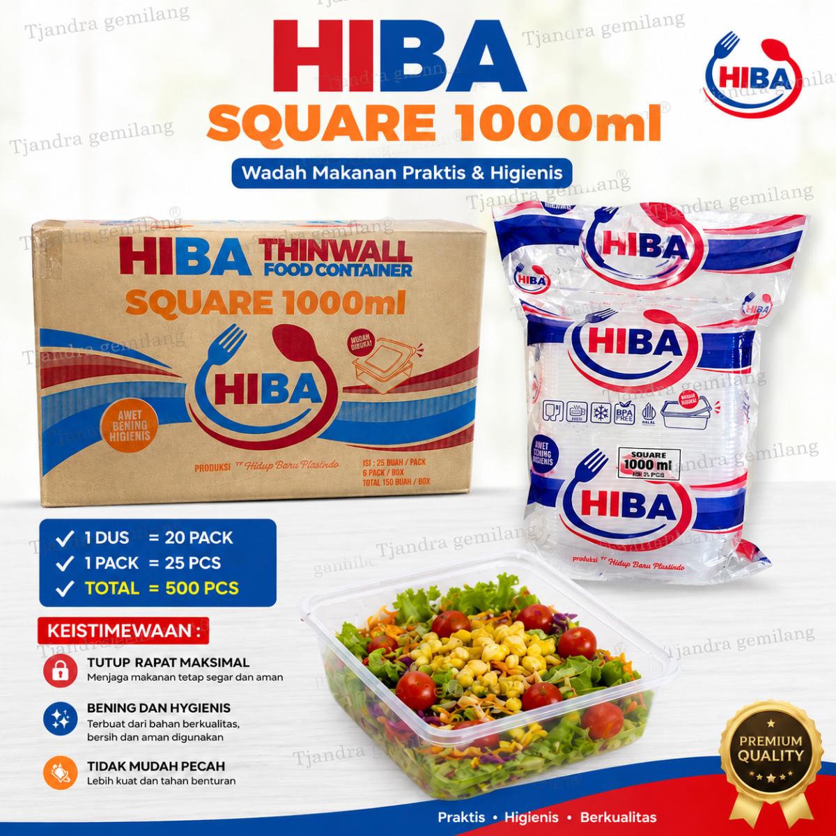 Tw Hiba Square 1000ml @6 pak