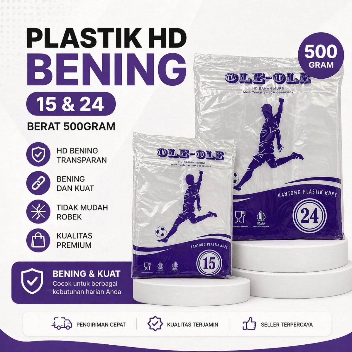 HD OLE2 24 PUTIH 500gr(PJG) @50 PAK SBL UNGU