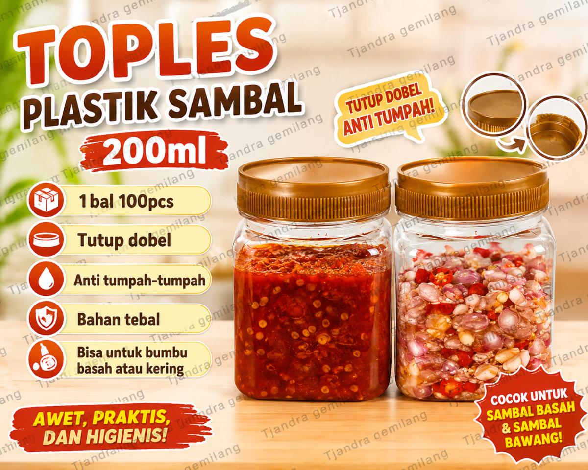 TOPLES SAMBAL 200ML KOTAK @100PCS