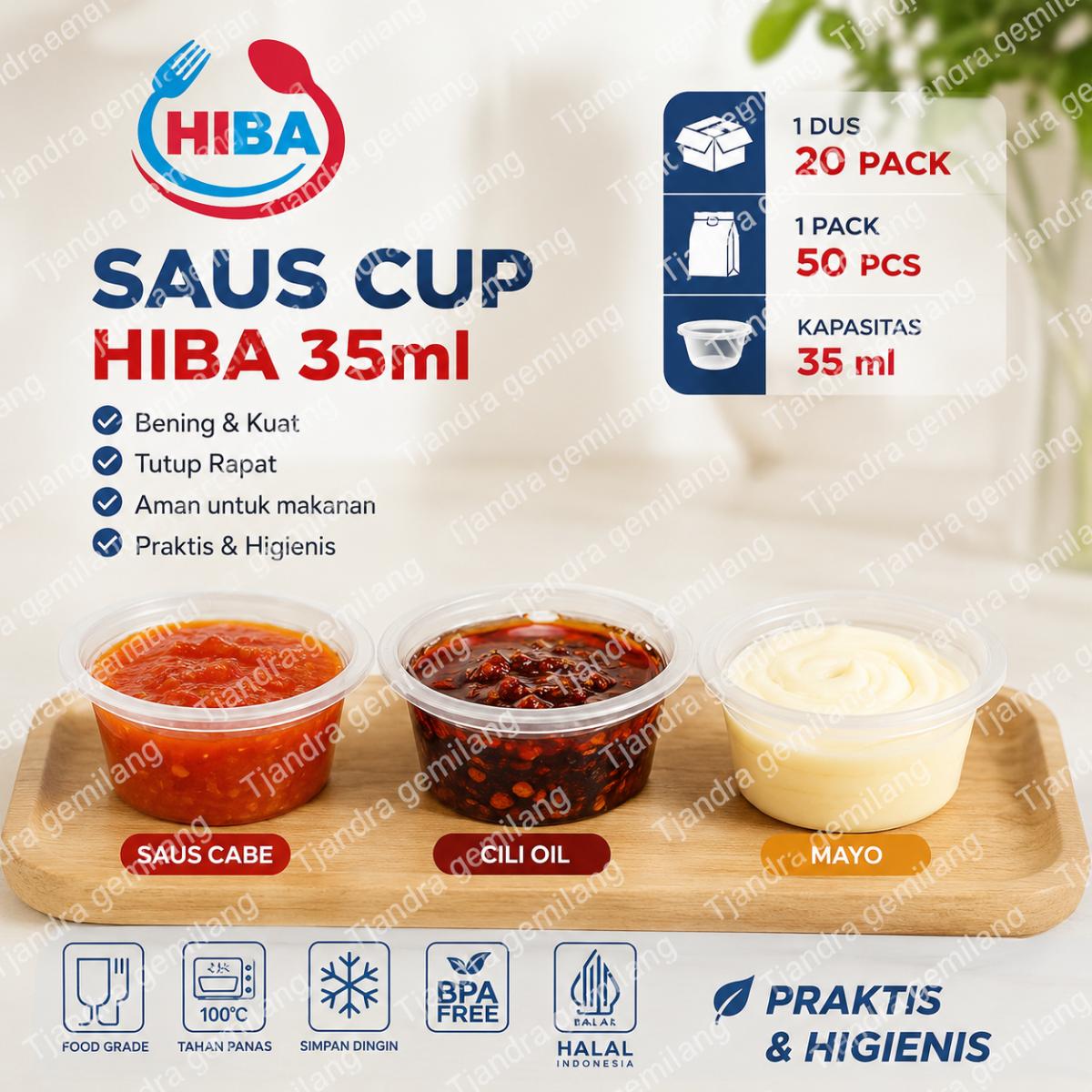 SAUS CUP HIBA 35ML @40PACK