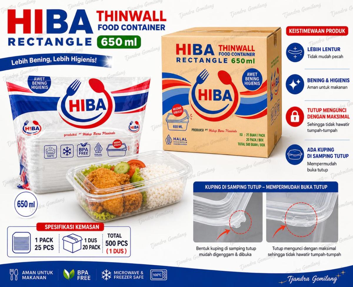Tw Hiba Rect 650ml @20 pak