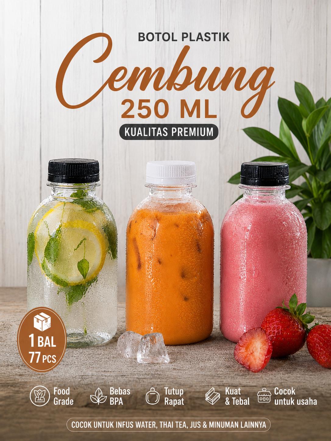BOTOL CEMBUNG 250ML @77BTL