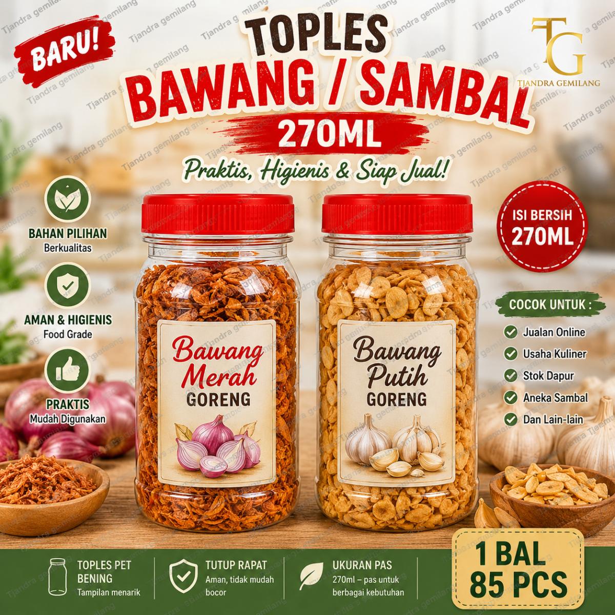 TOPLES SAMBAL 270ML  @85PCS