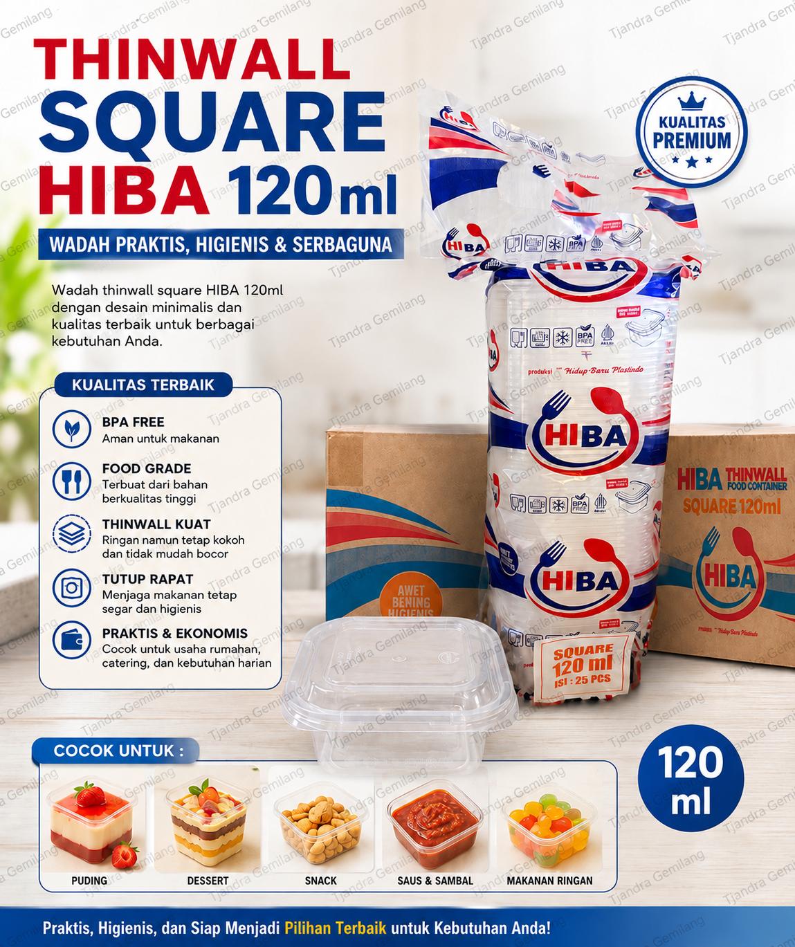 Tw Hiba Square 120ml @20pack