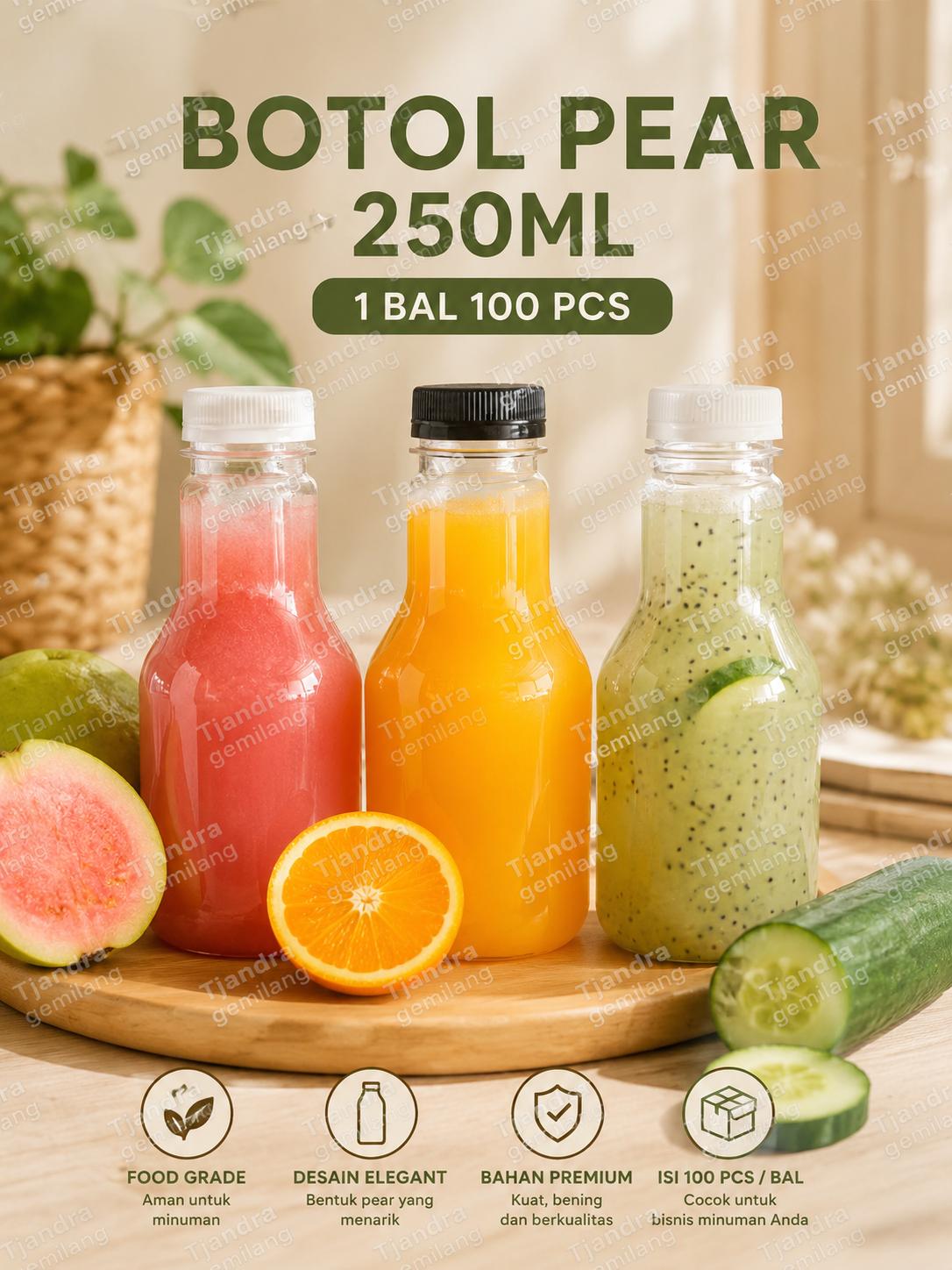 BOTOL PEAR 250ML @100BTL