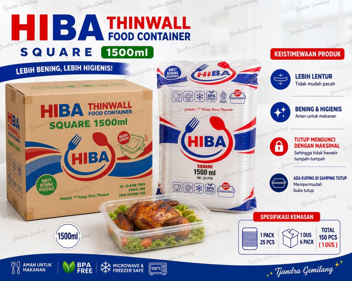 Tw Hiba Square 1500ml @6 pak