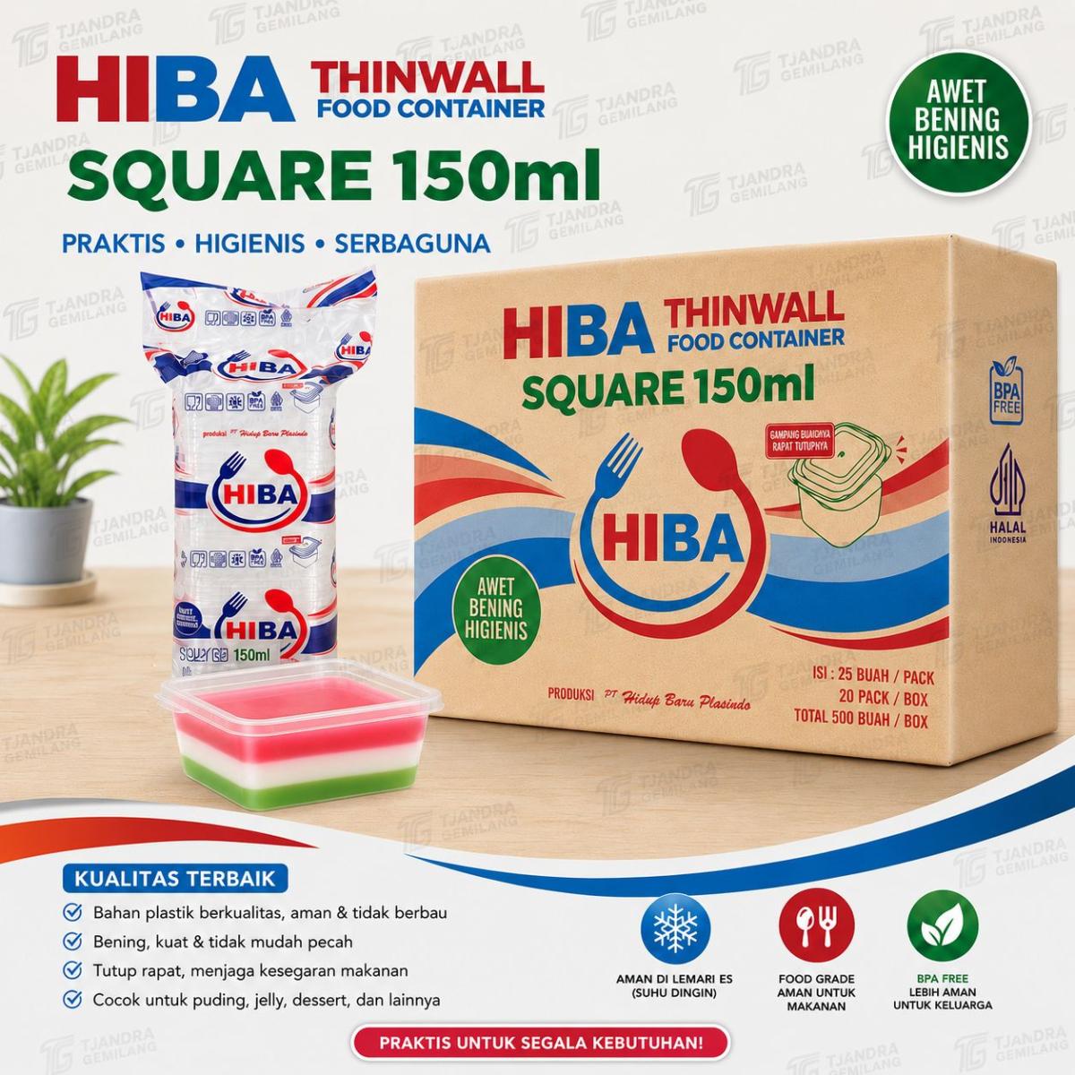 Tw Hiba Square 150ml @20pack