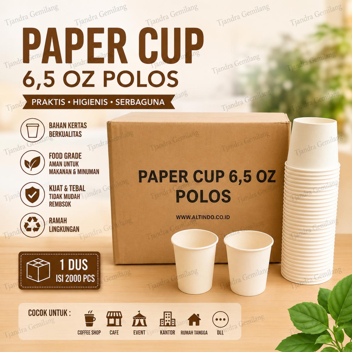 PAPER CUP 06,5 OZ POLOS @20SLOP