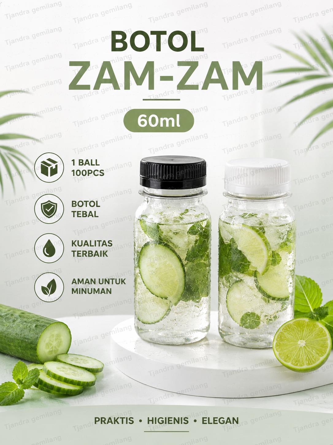 BOTOL ZAM ZAM 60ML @100BTL