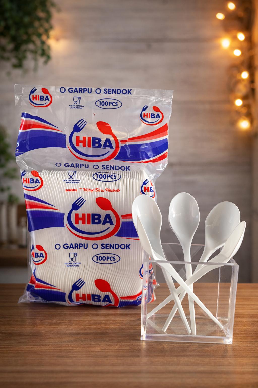 HIBA SENDOK PUTIH 100PCS @30PACK